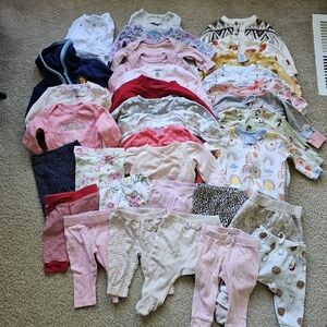 33pc baby girl clothing 0 3 month pants dress footie onesie jacket north face